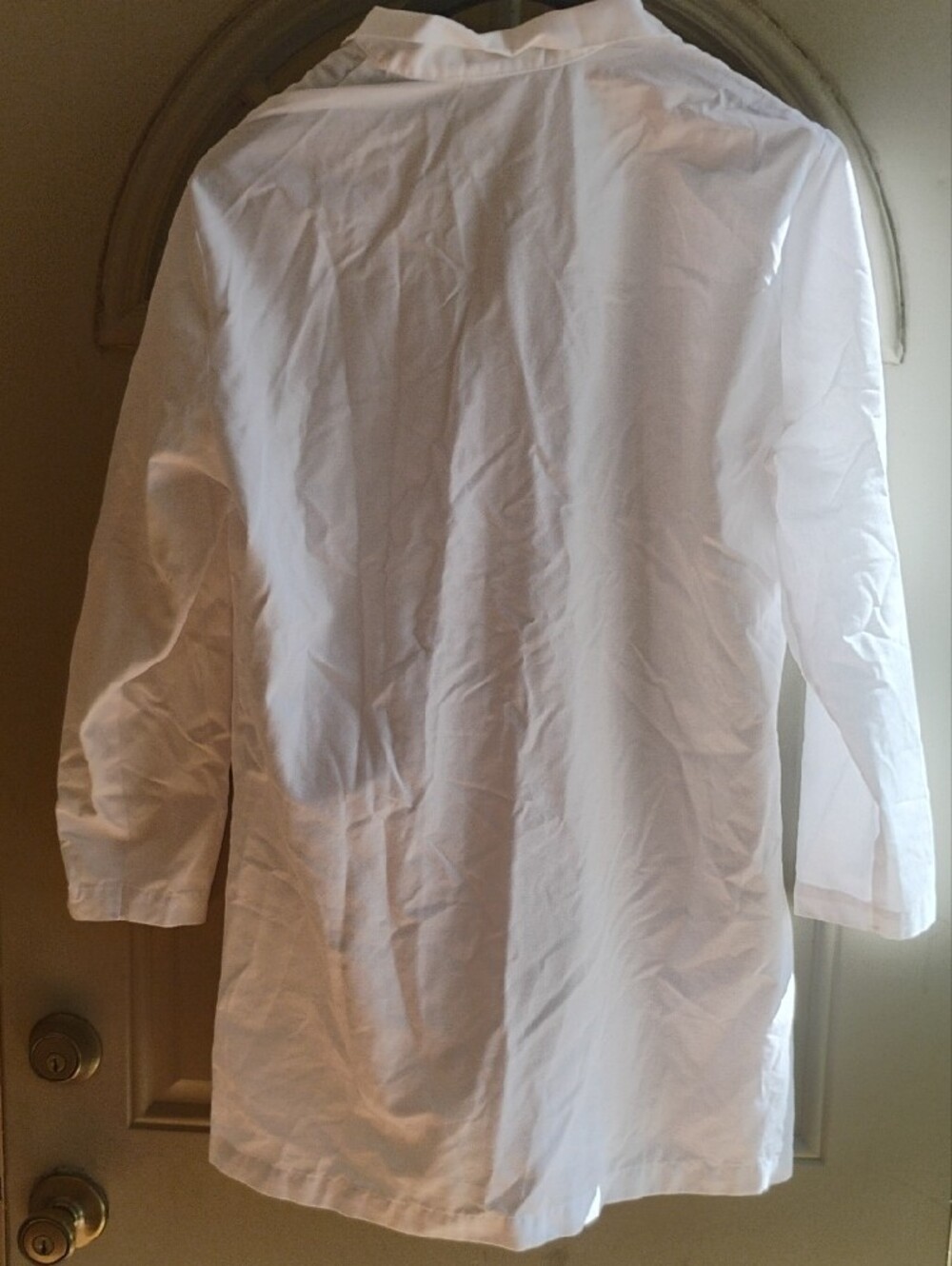 Meta White Button-Front Labcoat - Picture 3 of 3